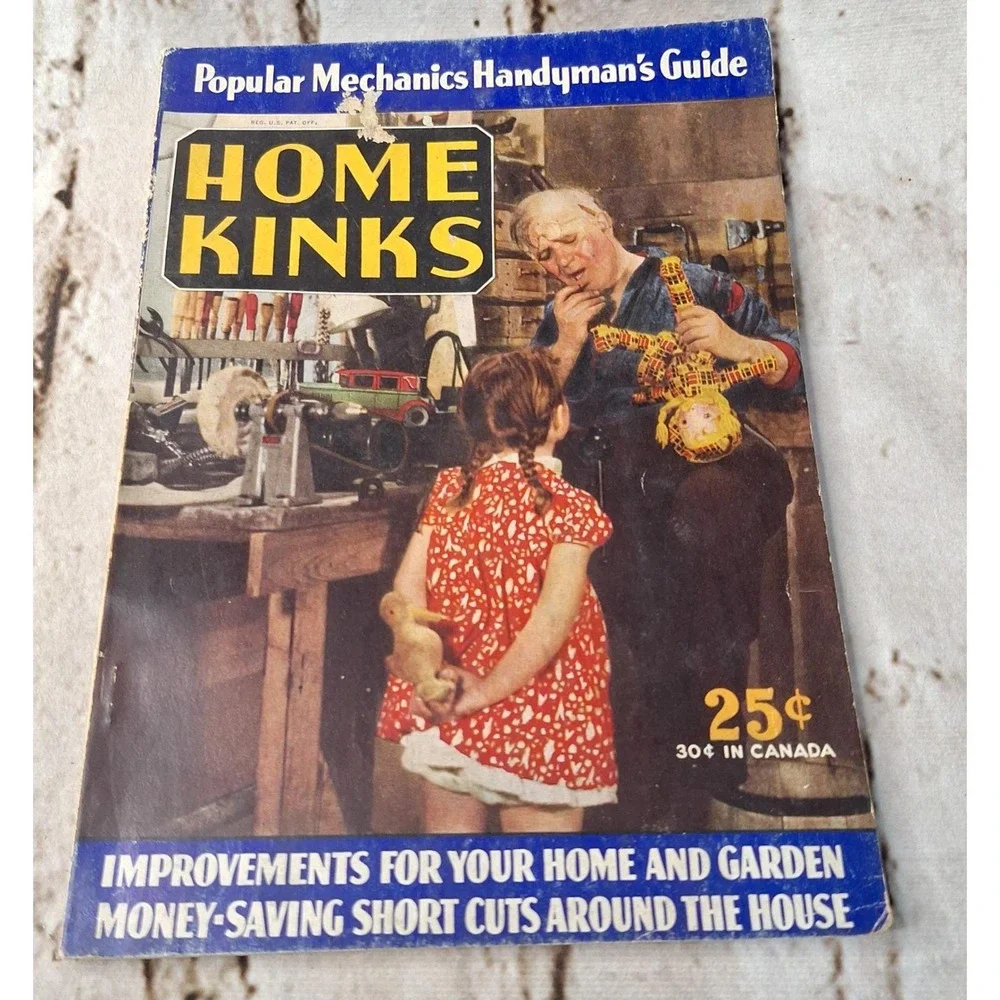Vintage 1942 Popular Mechanics Home Kinks DIY Handyman Guide Magazine Booklet